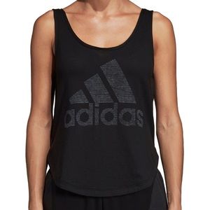 Adidas Women's ID Graphic Logo Tank Top Black Med